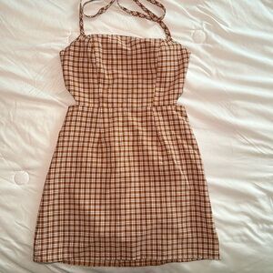 Plaid mini dress